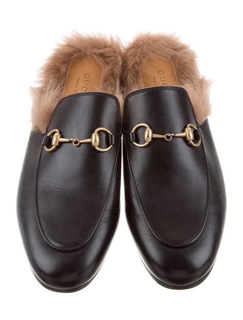 gucci shoe with fur|gucci princetown fur sale.